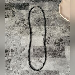 Elegant Black Beaded Necklace